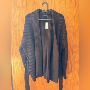 GAP | Tie-waist Brown Knit Sweater
